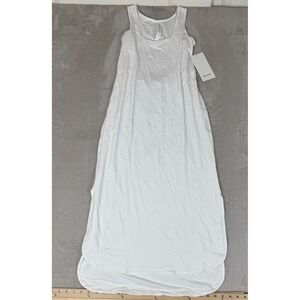 NWT Lululemon‎ Midi Tank Dress Womens Size 4 White Open Back Stretch Cotton